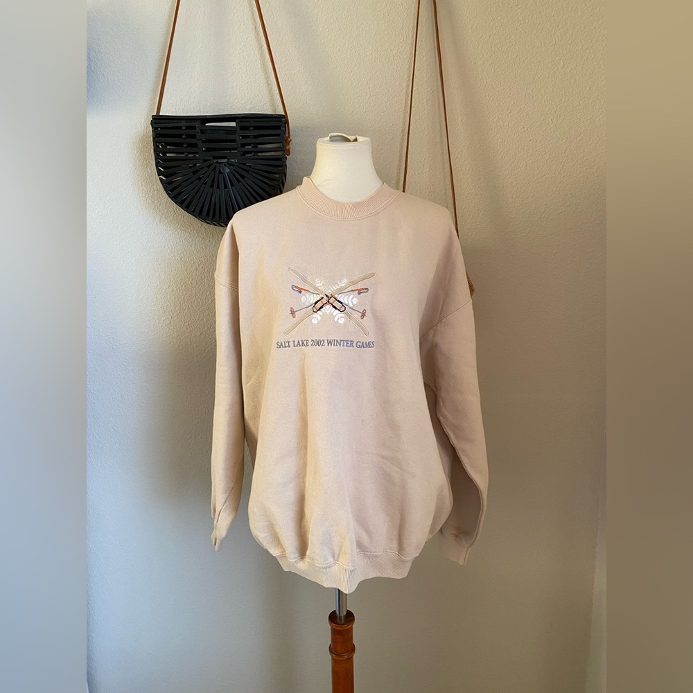 Vintage SLC Utah Winter Olympics 2002 Long Sleeve Sweater Pullover, Size XL